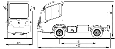 Afmetingen van de duurzame mobiele koffiekar in Amsterdam